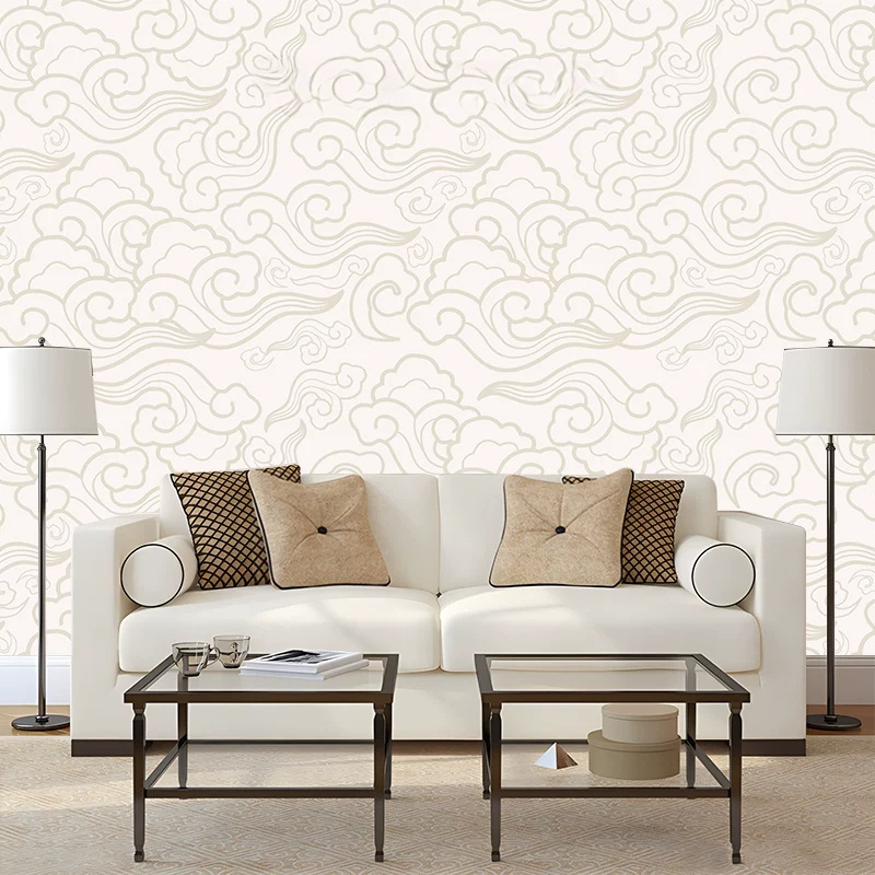 Cream cloud Pattern Seamless Wall Mural Wallpaper