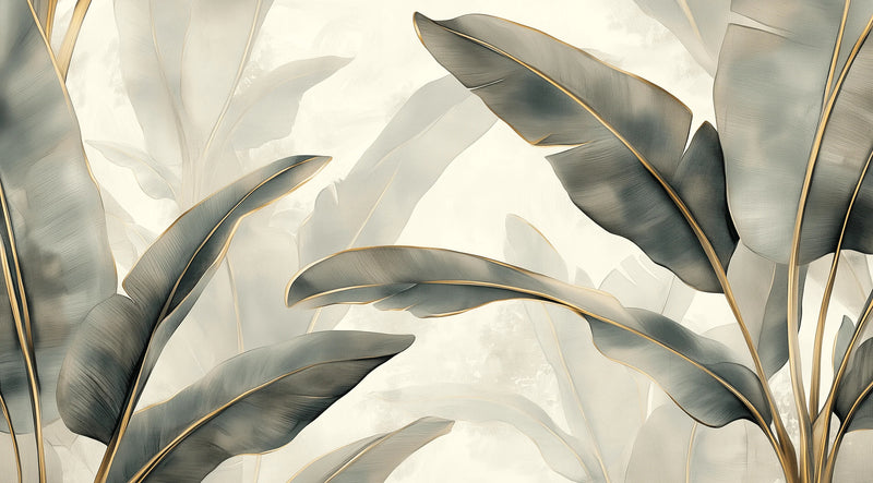 Luxury Tropical Banana Leaf Wallpaper Mural