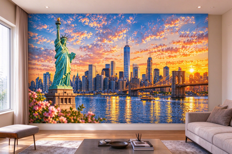 New York urban architecture Wallpaper Mural | Custom Size