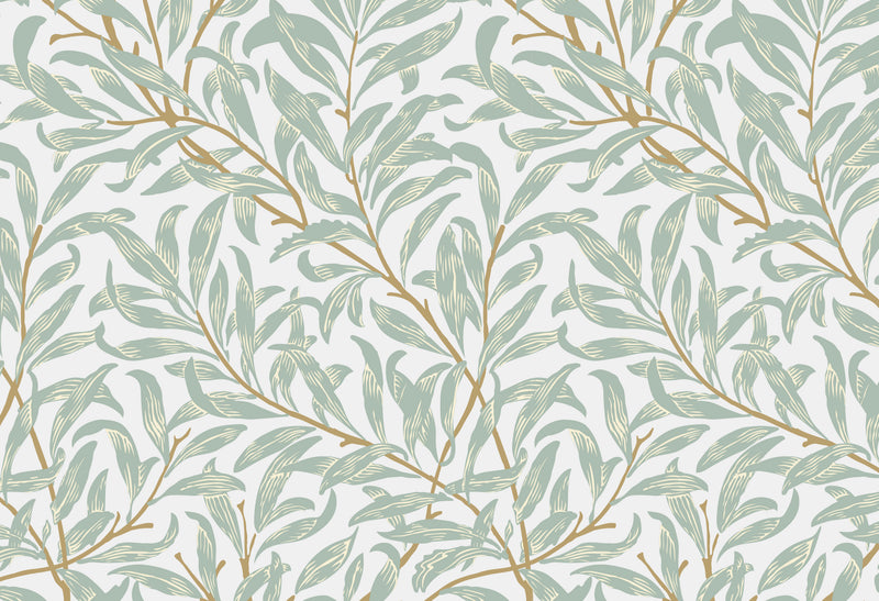 Papier Peint Motif Vert D Eau