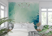 Papier Peint Panoramique Bleu Vert