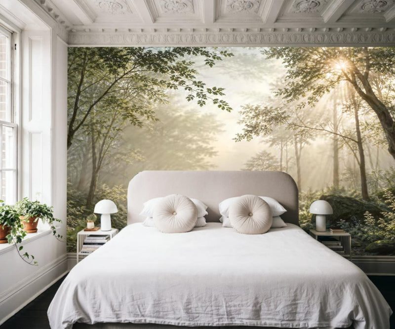 Woodland Path Misty Forest Nature Wallpaper Mural