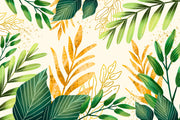 Papier Peint Vert Et Jaune