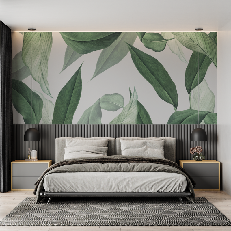 Papier Peint Vert Feuille