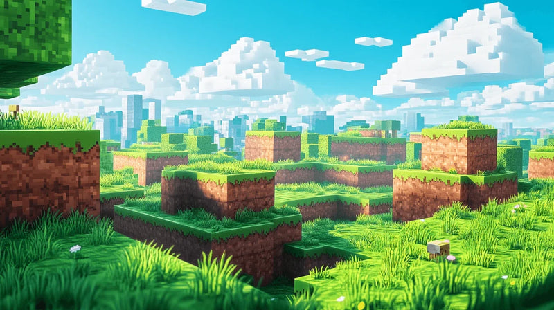 Gamer Mural Wallpaper | Minecraft Pixel Art Landscape