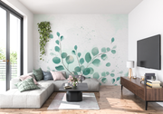Papier Peint Vert Eucalyptus