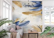 Papier Peint Plume Or