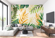 Papier Peint Vert Et Jaune