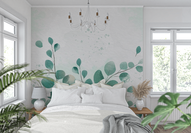 Papier Peint Vert Eucalyptus